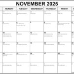 National Calendar November 2025 Hana Ruby