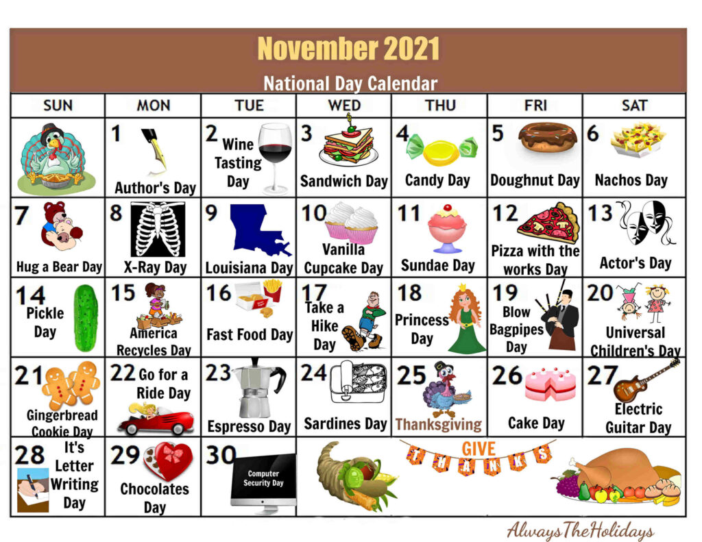 National Day Calendar 2024 Printable Calendars AT A GLANCE