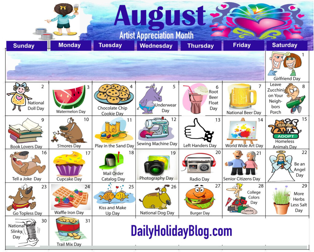 National Days In August 2024 Uk