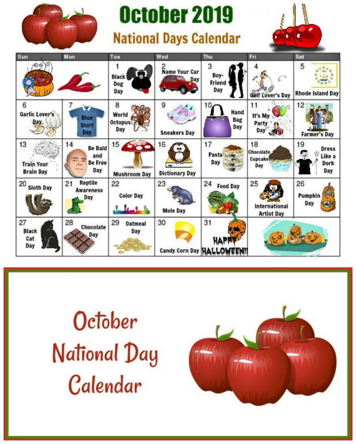 National Days In October 2024 Calendar Dawn Mollee