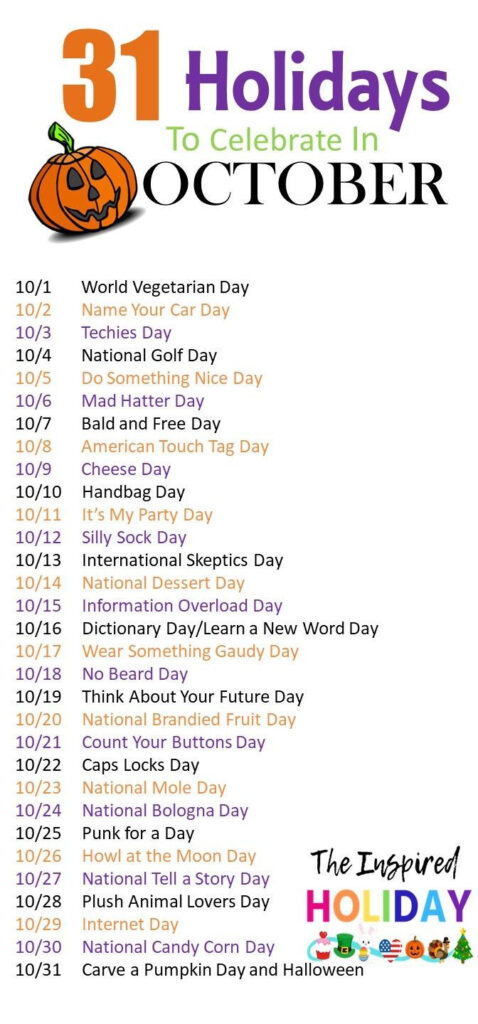National Days In October Overview Calendar Country FAQ