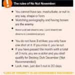 NNN Challenge Rules 2022 No Nut November NNN Know Your Meme