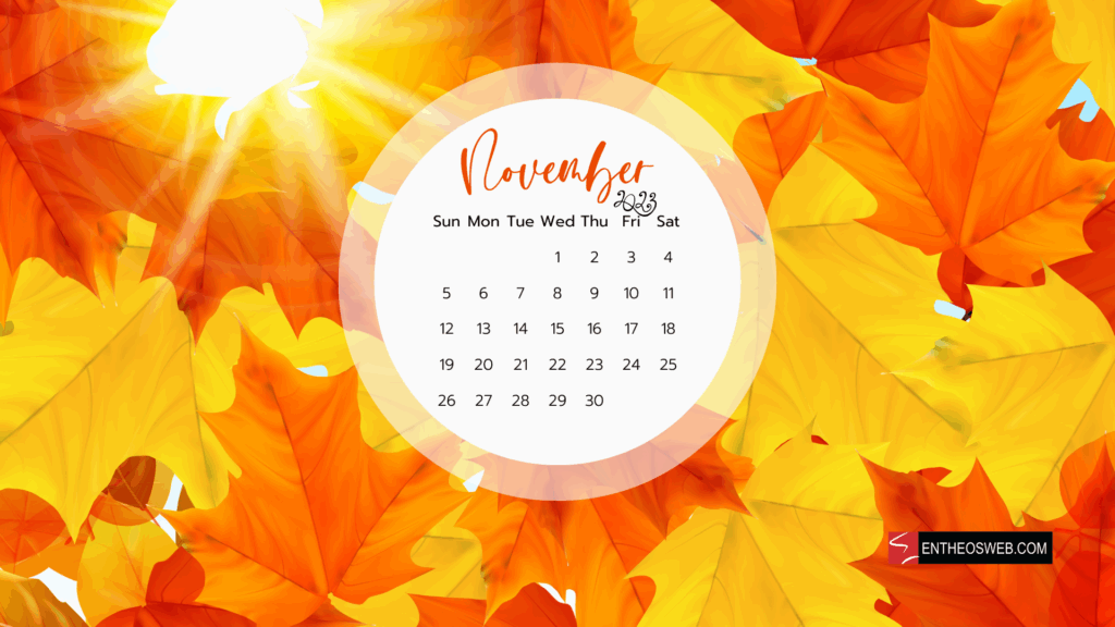 November 2023 Calendar Wallpapers Wallpaper Cave