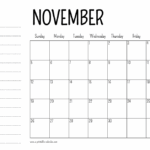November 2023 Printable Calendar A Printable Calendar