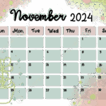 November 2024 Calendar Calendar November 2024 PNG Transparent