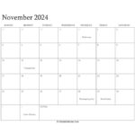 November 2025 Calendar In Word With Holidays Sebastian Ifould