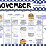 November Activity Calendar For Homeschool Calendar Homeschool