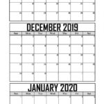 November December January Calendar