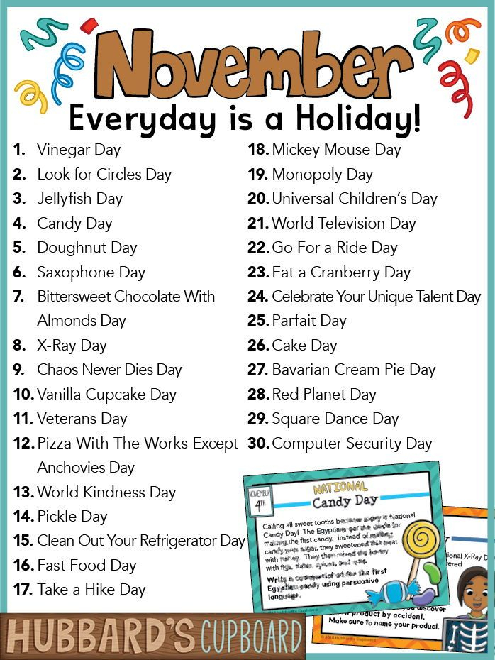 November Fun Activities For Work