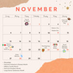 November Holiday Calendar 2022 PicCollage