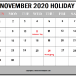 November Holiday Calendar Velma Lorita