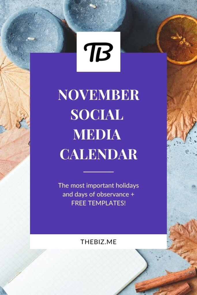 November Social Media Calendar Post Ideas For Businesses Social 