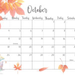 October 2020 Calendar Cute October Calendar Print Calendar Calendar