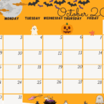 October 2022 Calendar Halloween