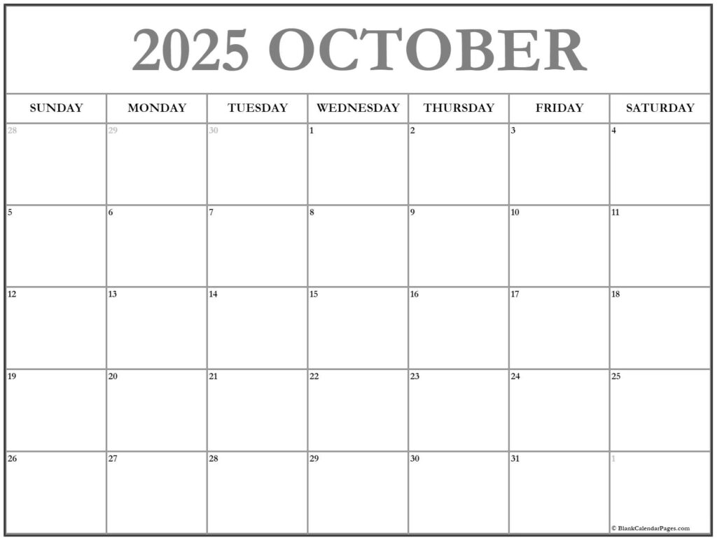 October 2023 Calendar Free Printable Calendars