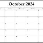 October 2024 Monday Calendar Monday To Sunday