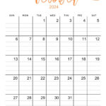 October 2024 Printable Calendar With Lines Calendar 2024 Printable