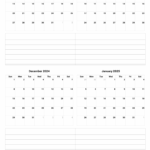 October 2024 To January 2025 Printable Calendar