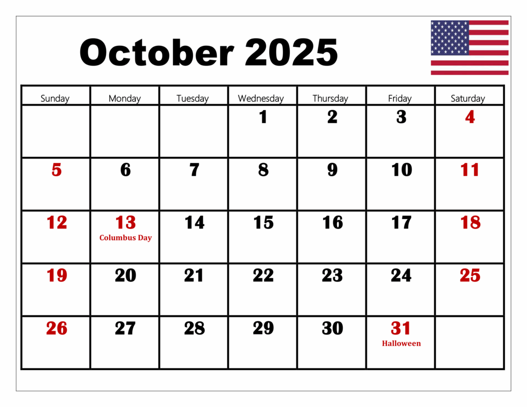 October 2025 Calendar With Festivals In English Hayden R Lore