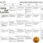 October Activity Calendar Spring Valley Senior Living And Health Care