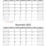 October And November 2023 Calendar WikiDates