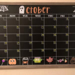 October DIY Chalk Board Calendar Chalkboard Calendar Calendar