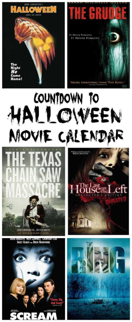 October Horror Movie Calendar Bobina Melisa
