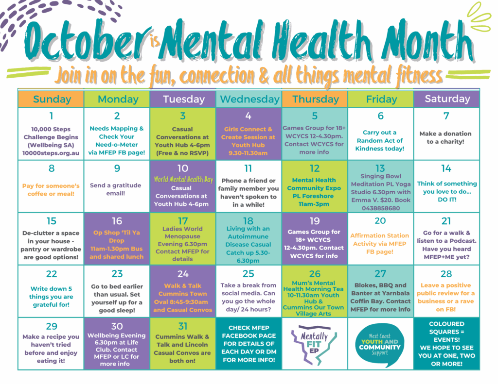 October Is Mental Health Month West Coast Youth Community Support