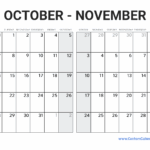 October November 2024 Calendar Printable Free Kaila Mariele