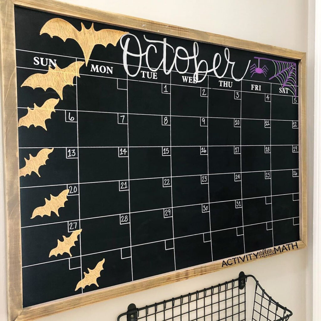October Whiteboard Calendar Ideas