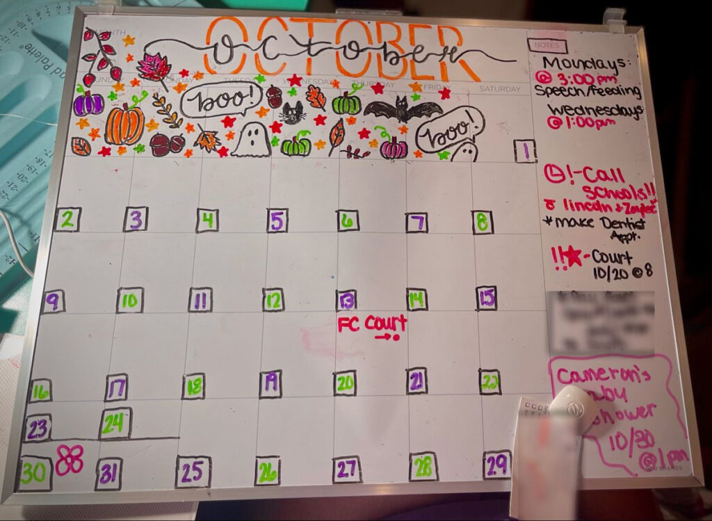 October Whiteboard Calendar Ideas