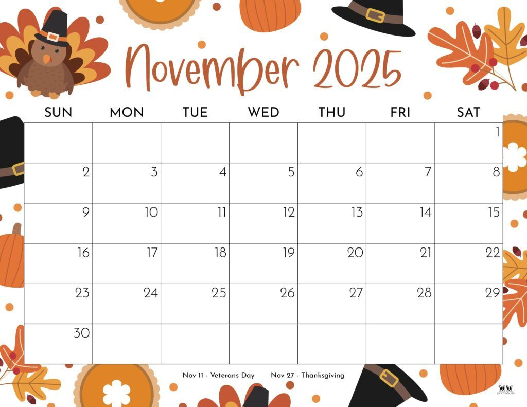 Pick From 107 November 2025 Calendars To Plan Out The Busy Busy Month 