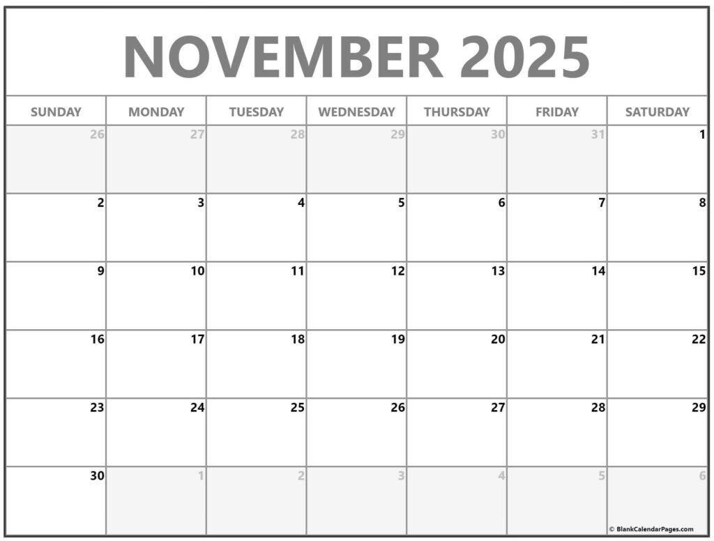 Print Calendar November 2025 Printable Callum A Laseron
