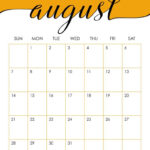 Printable August 2022 Calendar Style 12 Calander Printable June