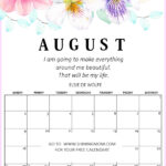 Printable August Calendars