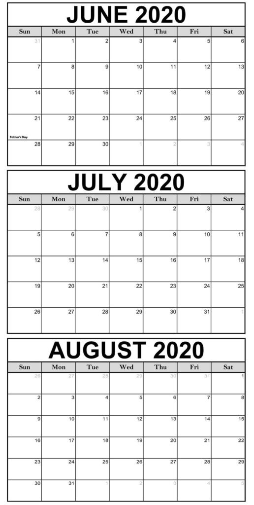 Printable Calendar 2023 June July August