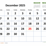 Printable Calendar 2025 December 2025 Poppy Barlee