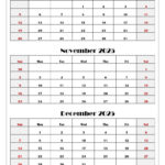 Printable Calendar 2025 October November December Farra Sara Ann
