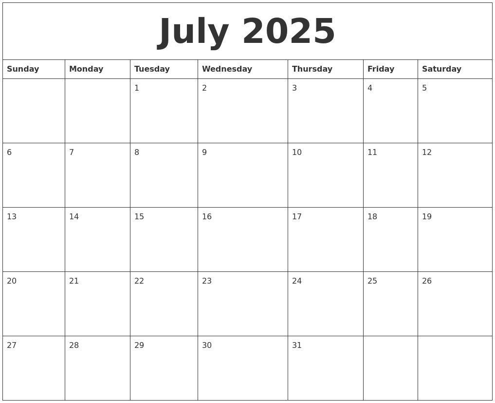 Printable Calendar For June July And August 2025 Molly J Tivey