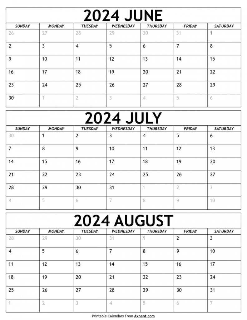 Printable Calendar June And July 2024 Calendar 2024 Printable 