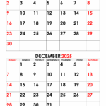 Printable Calendar November December 2025 January 2025 Pdf Jere Jacenta