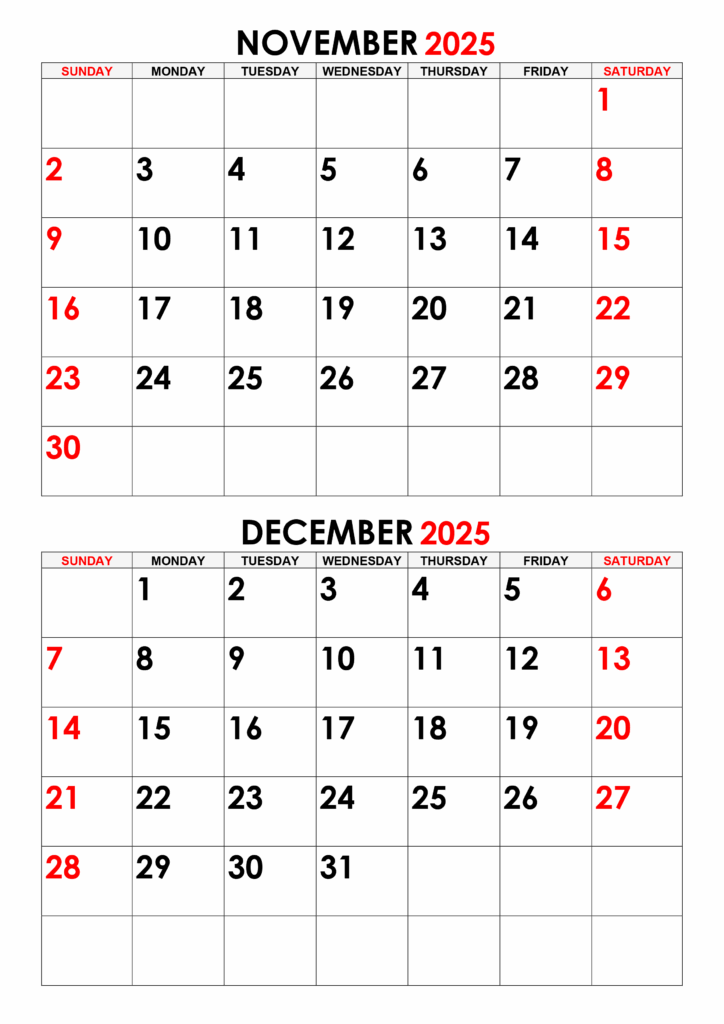 Printable Calendar November December 2025 January 2025 Pdf Jere Jacenta