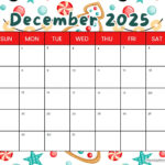 Printable Christmas December 2025 Calendar Ronna Chrystel