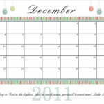 Printable Dec Calendar