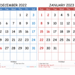 Printable December And January Calendar Calendar Productivity Hacks