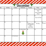 Printable December Calendar Numbers