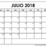 Printable July 2018 Spanish Calendar Calendar Newspaper Template
