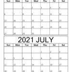 Printable June July 2021 Calendar June Calendar Printable Calendar