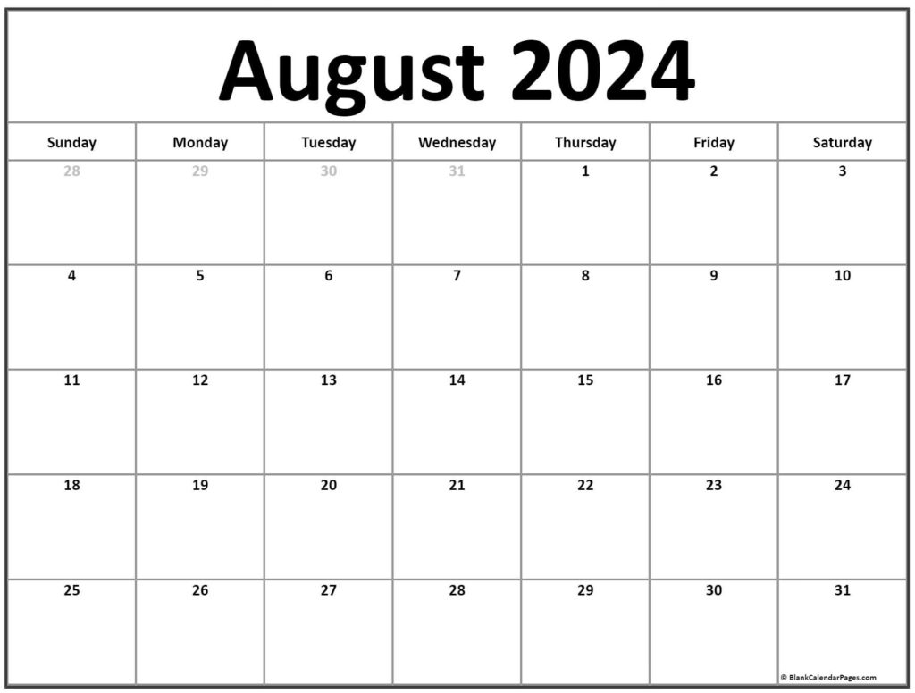 Printable Monthly Calendar August 2025 Silvia Faith