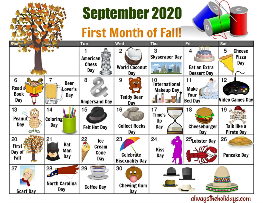 Printable National Day Calendar